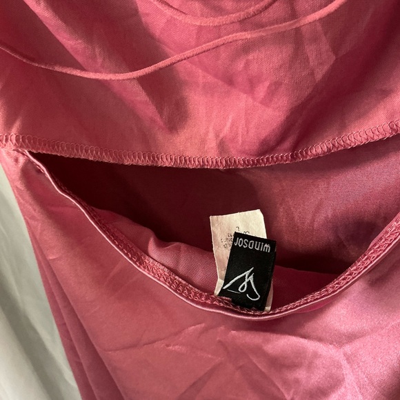 Windsor Pink Satin Slip mini Dress size large - Picture 4 of 4